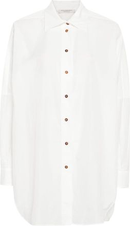 Philosophy di Lorenzo Serafini drop-shoulder crepe shirt - women - Cotton/Polyamide - L - White