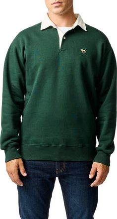 Rodd & Gunn Otago Rugby Shirt in Forest at Nordstrom, Size X-Small
