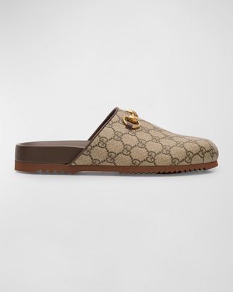 Gucci GG Supreme Horsebit Mules