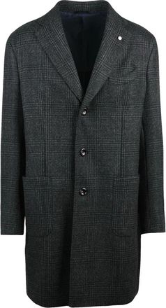 Luigi Bianchi Mantova Jassen, Heren, Grijs, XL, Wol, Cappotto