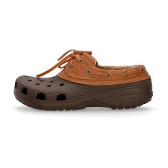 Crocs Classic Boat Mule - Heren - Schoenen - Bruin - Maat: 39 EU Leer
