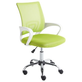 Beliani Beliani - Silla De Oficina Escritorio Giratoria Con Altura Regulable Verde Lima Solid