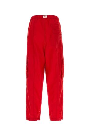 Fendi Mens Red Nylon Joggers Ortensia Exterior: Pantaloni