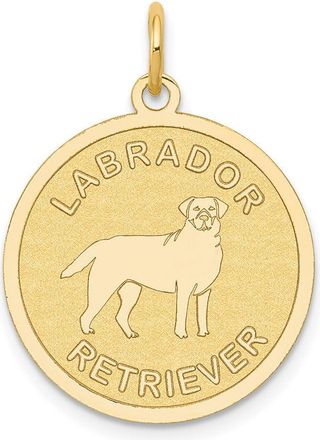 Diamond2Deal 14k Yellow Gold LABRADOR RETRIEVER 20mm Dog Charm Pendant