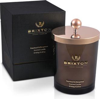 OEM Vela Arom&aacute;tica En Vaso Brixton De 450 G, Pachul&iacute; Y Bergamota, Homms