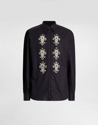 Dolce & Gabbana Striped Cotton Martini Shirt - Man Shirts Multicolor 39