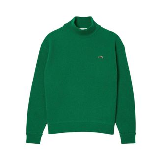 Lacoste Damestrui met hoge hals en ruwe structuur, ruim model (Groen)