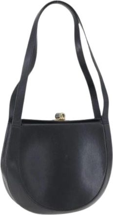 Ferragamo Pre-owned Shoulder Bags, female, Black, Size: ONE SIZE Pre-owned Leather Shoulder Bag