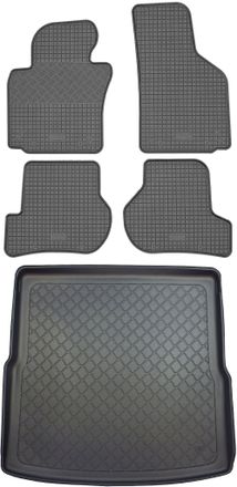 OEM Volkswagen Golf V 1k Variant Kombi (5 Puertas) Desde Junio De 2007 Hasta 2009. Juego: Alfombrillas De Goma Para Coche + Alfombrilla Para Maletero