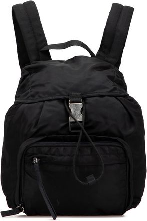 Prada Pre-owned Womens Tessuto Backpack - Black Textile - One Size
