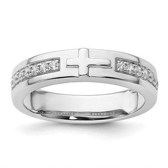 Diamond2Deal 14k White Gold Lab Grown Diamond Wedding Band Ring 1/4Ct Clarity- VS Color- G-H