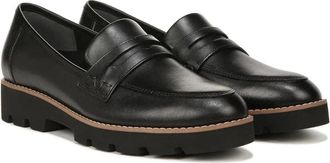 Vionic Womens Vionic Cheryl II Loafers Black Leather Round Toe Casual Shoes HAWK1835