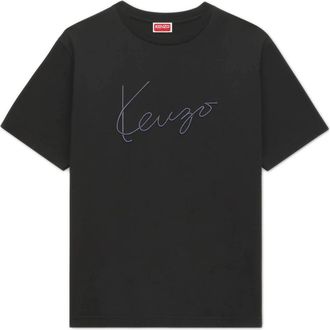 Kenzo Signature T-shirt - Heren - T-shirts - Zwart - XL - Katoen - Tops