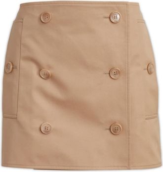 Burberry Mini Trench Rok - Dames - Korte rokken - Roze - S - Katoen - Rokken