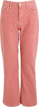 Damson Madder Kenny Gingham Straight-leg Jeans - Red - 16 (UK16 / XL)