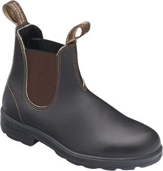 Blundstone Stevige Bruine Leren Elastische Laarzen - Dames - Chelseaboots - Bruin - 45 EU - Leer - Schoenen