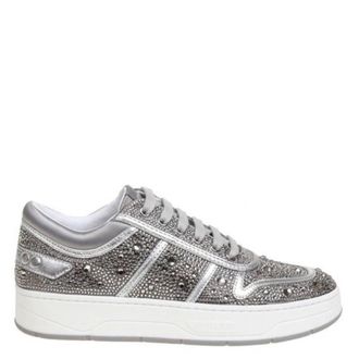 Jimmy Choo London Hawaii Metallic Crystal Stud Sneakers