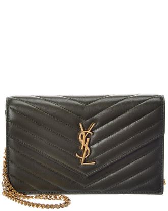 Saint Laurent Cassandra Leather Wallet On Chain