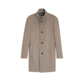 HUGO BOSS Hyde Jas - Heren - Mantels - Beige - Maat: M Wol