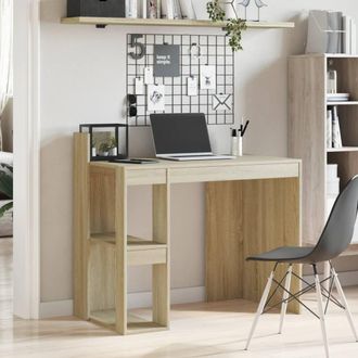 Berkfield Home Office Desk Sonoma Oak 103.5x56.5x94 cm Engineered Wood in Light Brown