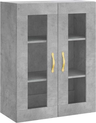 vidaXL Wall Mounted Cabinet Concrete Grey 69.5x34x90 cm Vidaxl