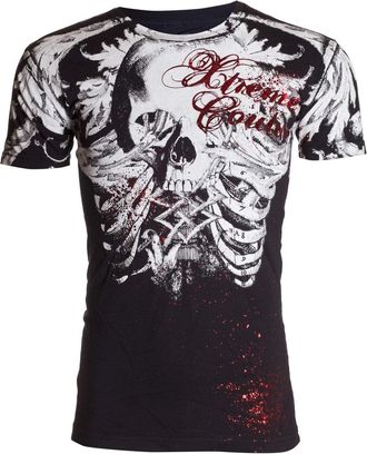 Xtreme Couture by Affliction Mens T-Shirt Persimmon, Black, Large
