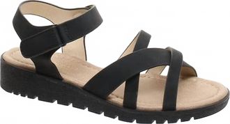 Pierre Dumas Womens Catalina Wedge Sandal In Black