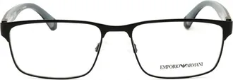 Emporio Armani 0EA1105 Rectangular Metal Eyeglasses - Black