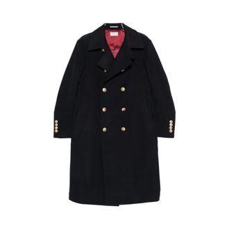 Brunello Cucinelli Double-Breasted Coat - male - Brunello Cucinelli - Double-Breasted Coats - Blue - XL - Coats
