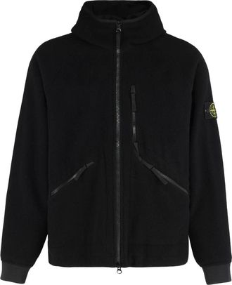 Stone Island Panno Ratinato Jacket - Heren - Zomerjassen - Zwart - XL - Wol - Jassen