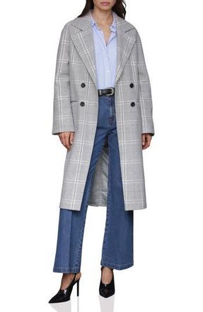 Avec Les Filles Walker Raglan Coat in Light Grey Plaid at Nordstrom Rack, Size Large