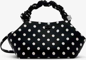 Ganni Black Polka-Dot Small Bou Bag