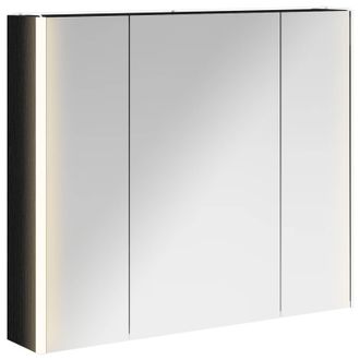 vidaXL Armario Con Espejo De Ba&ntilde;o Roble Negro 83,5 X 15,5 X 70 Cm Vidaxl