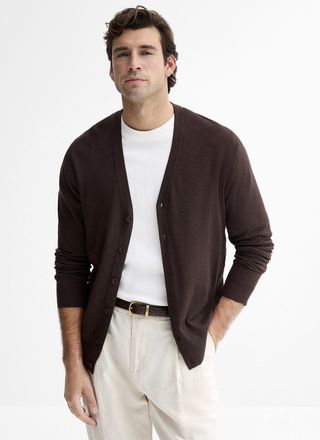Le 31 Mens Silky knit Cardigan Sweater