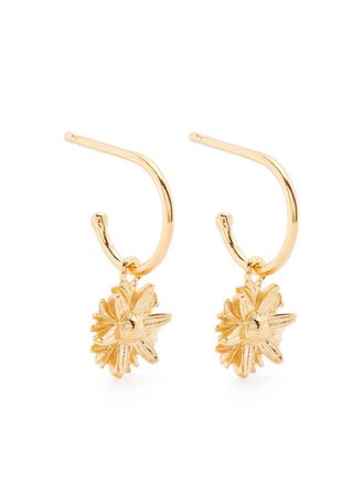 Wouters & Hendrix Daisy hoop earrings - women - Gold Plated Sterling Silver - One Size