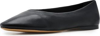 Franco Sarto A-Flexa Dovie Ballerina/Skimmer Womens Flat Shoes Black : 9.5 M, Leather