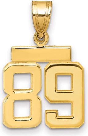 Diamond2Deal 14k Yellow Gold Small Polished Number Charm Pendant
