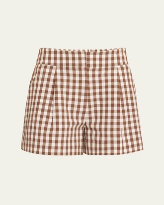 Veronica Beard Haina Gingham Shorts