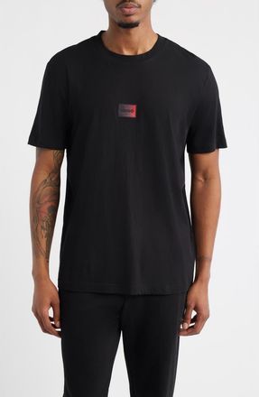 HUGO BOSS Danotie Logo Patch T-Shirt in Black at Nordstrom, Size Xx-Large