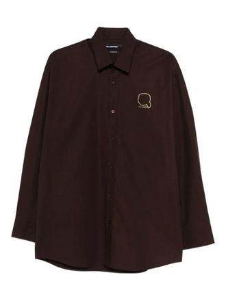 Karl Lagerfeld Camicia con logo - Marrone