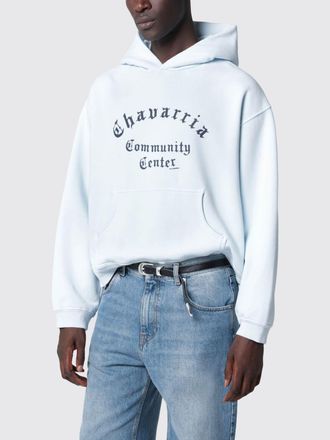 Willy Chavarria Felpa con cappuccio in cotone relaxed fit con tasca a marsupio
