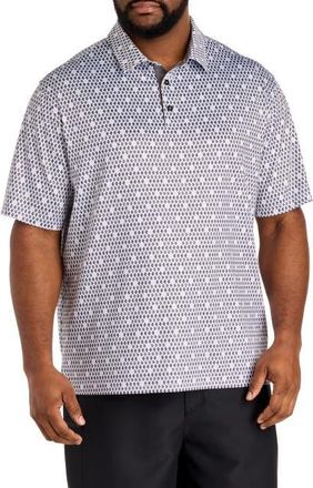 Reebok Big & Tall Contrast Diamond Print Polo Shirt in Muted Mauve at Nordstrom, Size Xx-Large