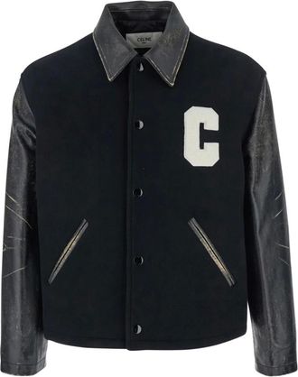 Celine Light Jackets, male, Black, Size: M Teddy Jacket