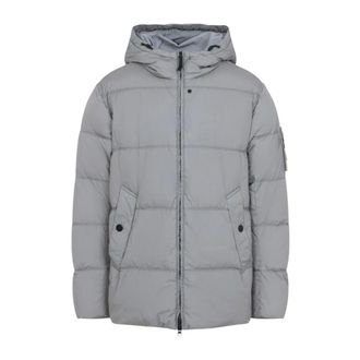 Stone Island Jassen, Heren, Grijs, M, Gewatteerde Jas