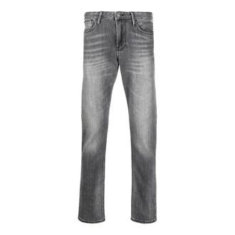 Emporio Armani Slim Fit Jeans, male, Gray, W32, Classic Denim Jeans for Men