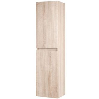 Clifton Sonoma Oak 1200mm Bathroom Wall Mounted Side Unit in Light Oak