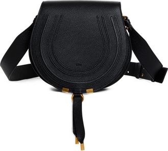 Chloé Large Marcie Leather Crossbody Bag in 001 Black at Nordstrom