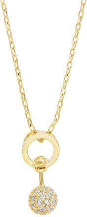 Savvy Cie Jewels Cz Dangle Necklace