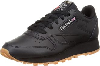 Reebok Men Classic Leather Sneaker, Core Black/Pure Grey 5/Reebok Rubber Gum-03, 3.5