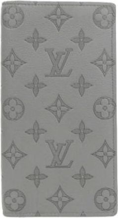 Louis Vuitton Pre-owned Wallets, male, Gray, Size: ONE SIZE Pre-owned Leather wallets